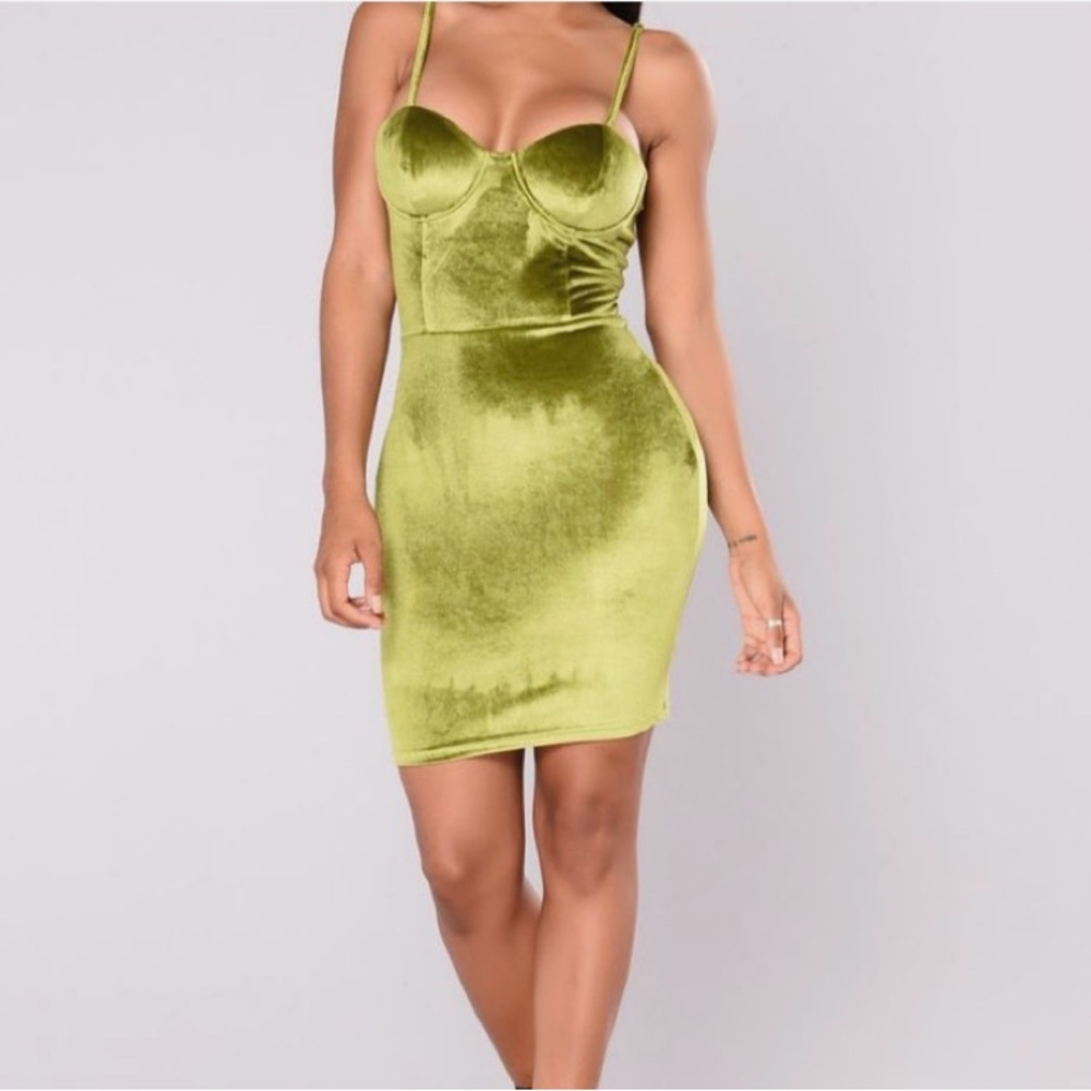 Green Velvet Dress